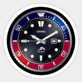 Casio Duro Red and Blue Sticker